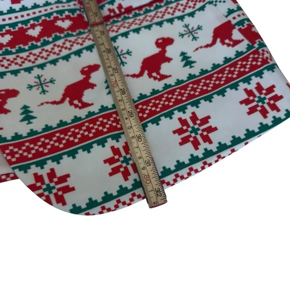 OppoSuits Christmas Dino Blazer US 46 Red Green Holiday Novelty Party Jacket EUC - Picture 7 of 7